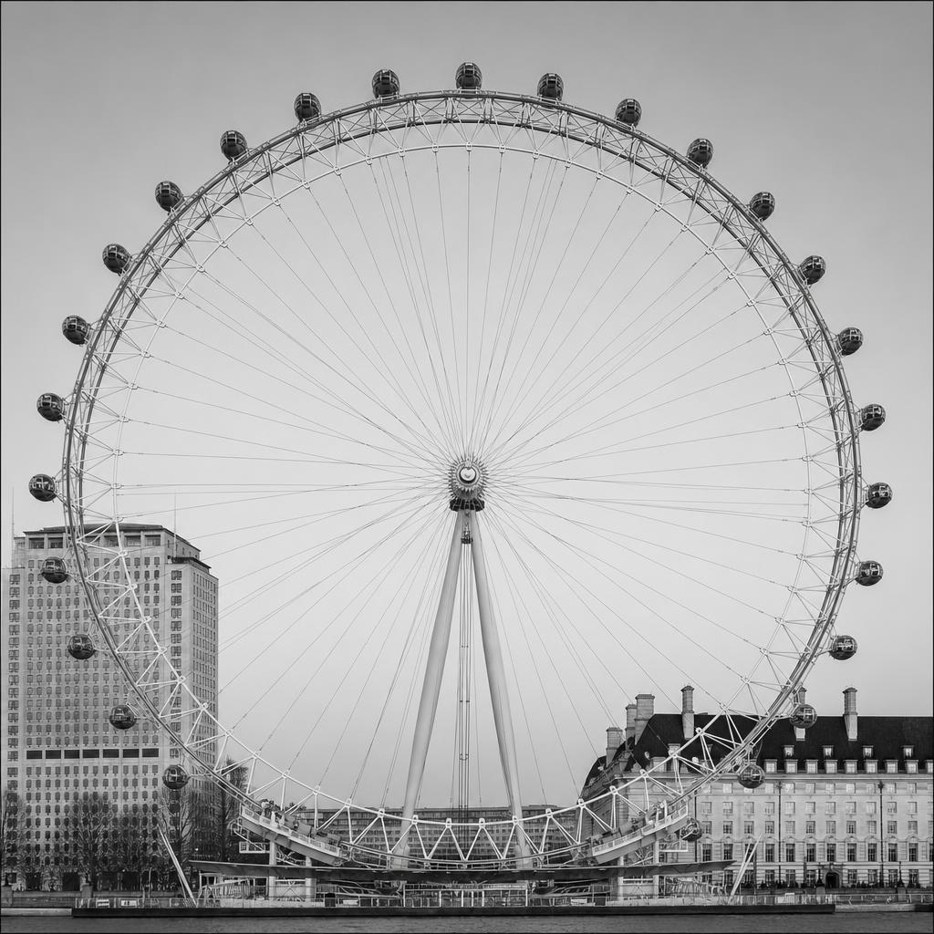 The London Eye against a moody sky